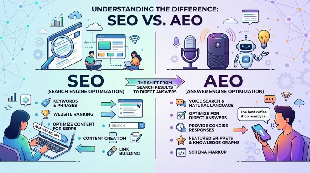 verschil seo en aeo